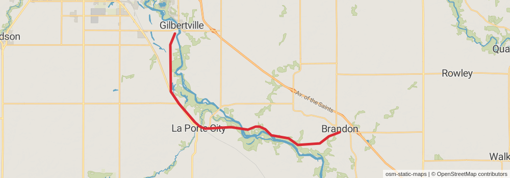 American Discovery Trail - Iowa stage 12 Map