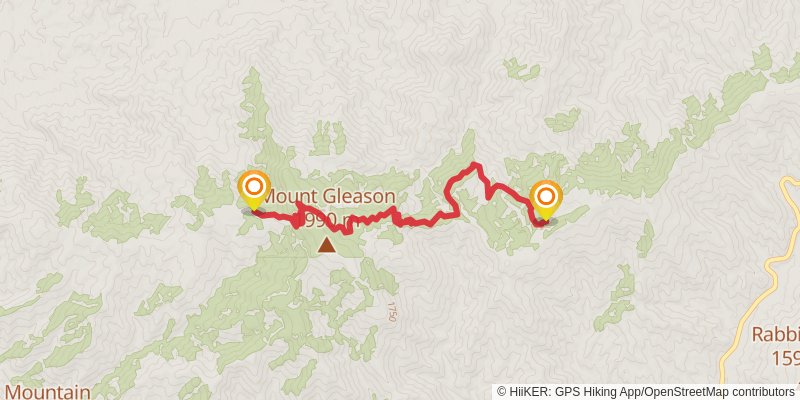 Mount Gleason via Pacific Crest Trail stage 3 Map