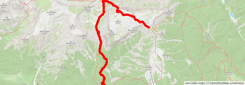 Almenwanderung zu Gams und Edelweiss stage 2 Map
