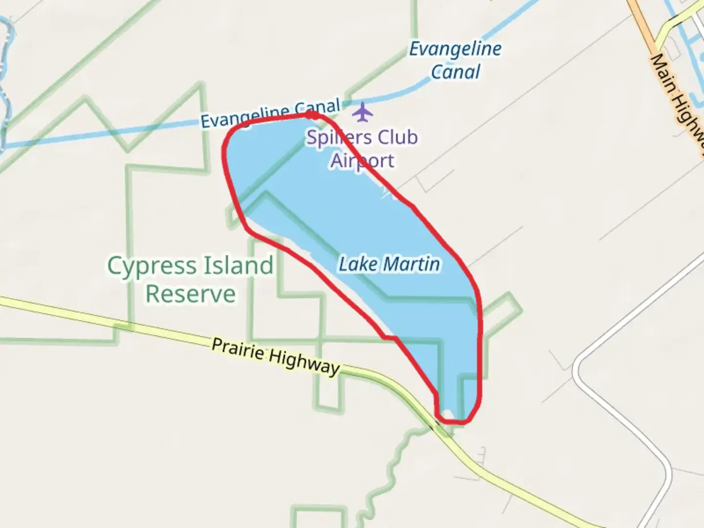 An image depicting the trail Lake Martin Loop and its surrounding area.