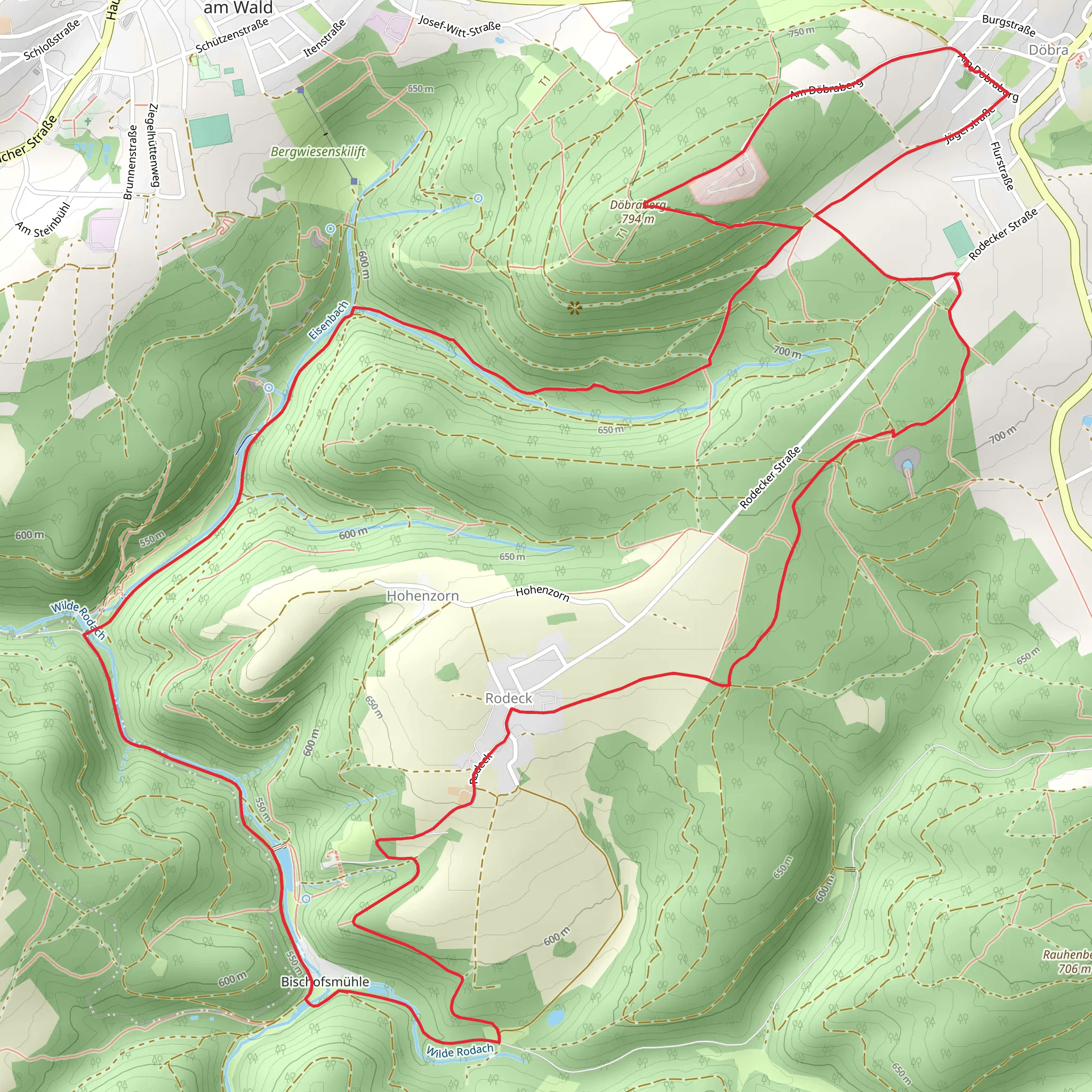 Tuerkengrund Weg DOe 21 mobile static map
