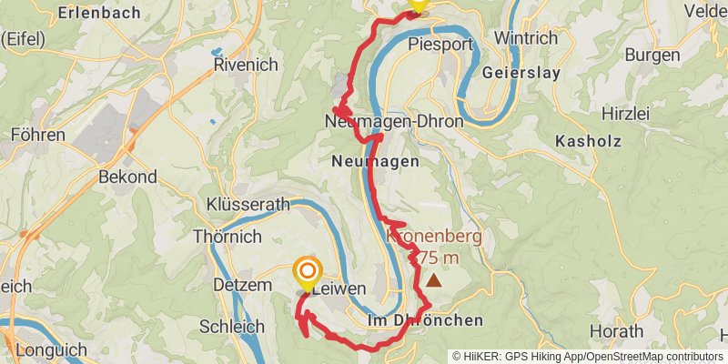 Moselsteig stage 8 Map