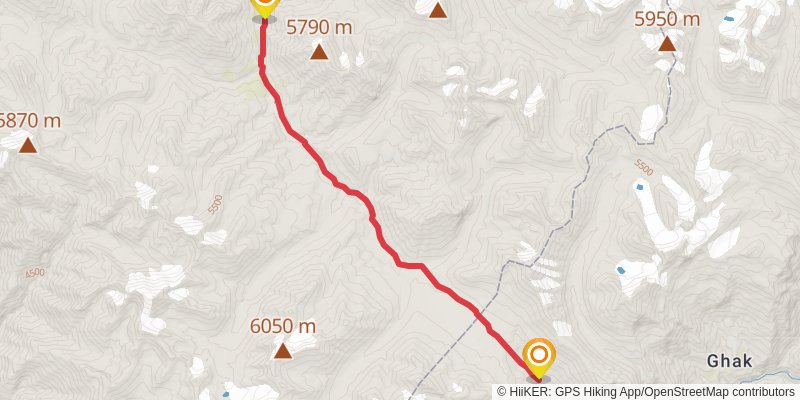 Great Himalayan Trail stage 66 Map