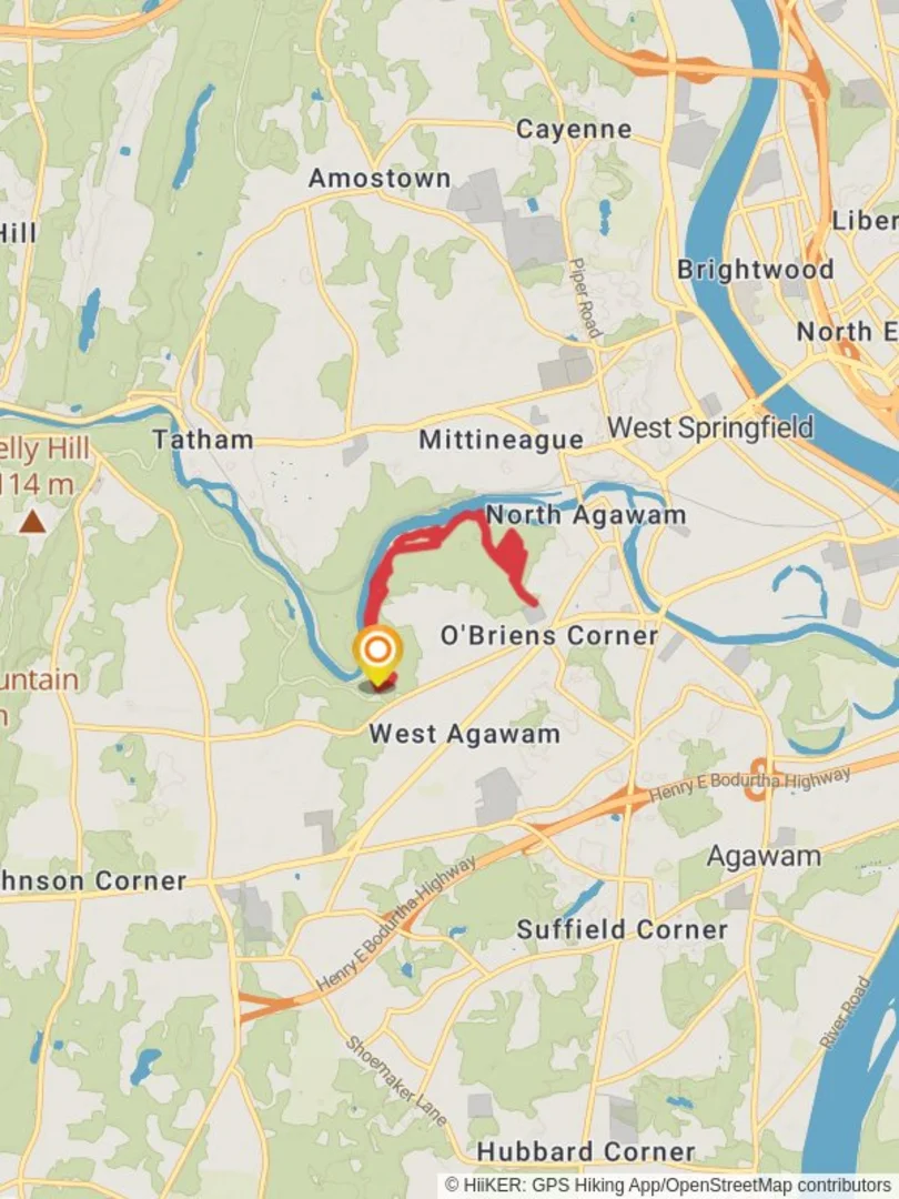 Robinson State Park Loop via Westfield River Hampden County Massac