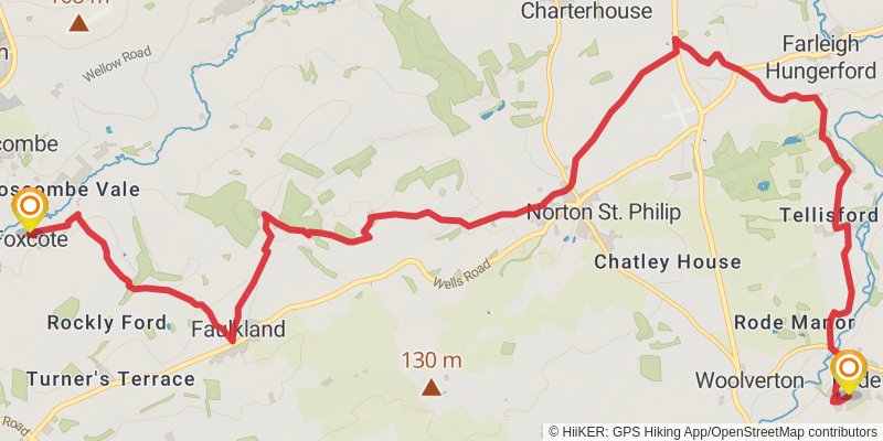 Mendip Ring stage 5 Map