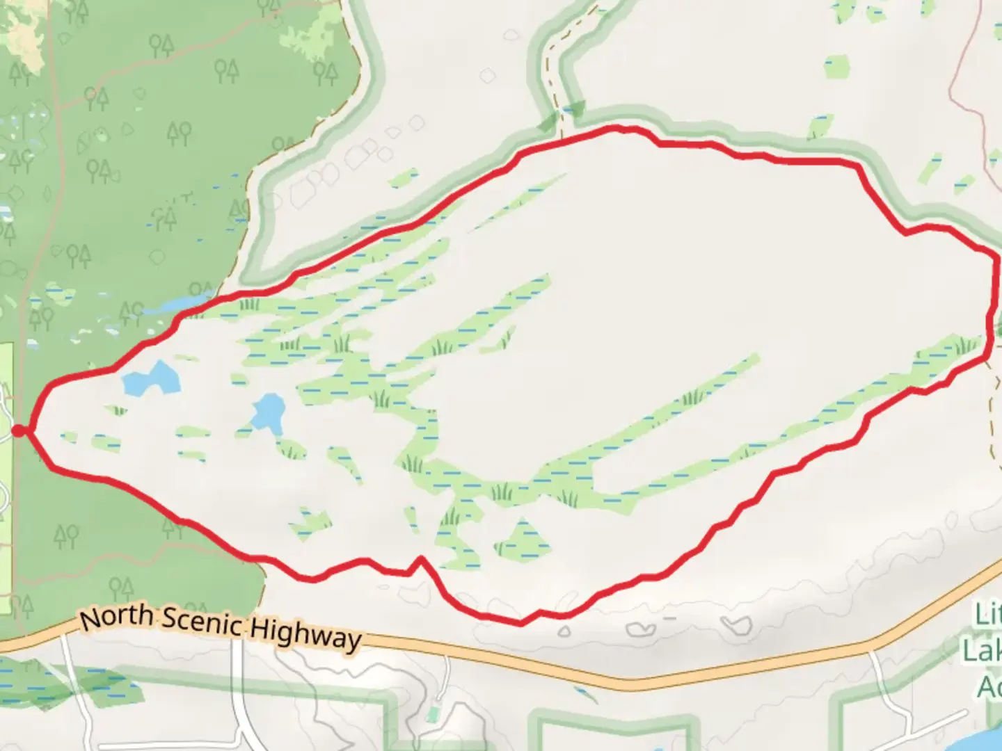 An image depicting the trail Platte Plains Trail and Lasso Loop and its surrounding area.