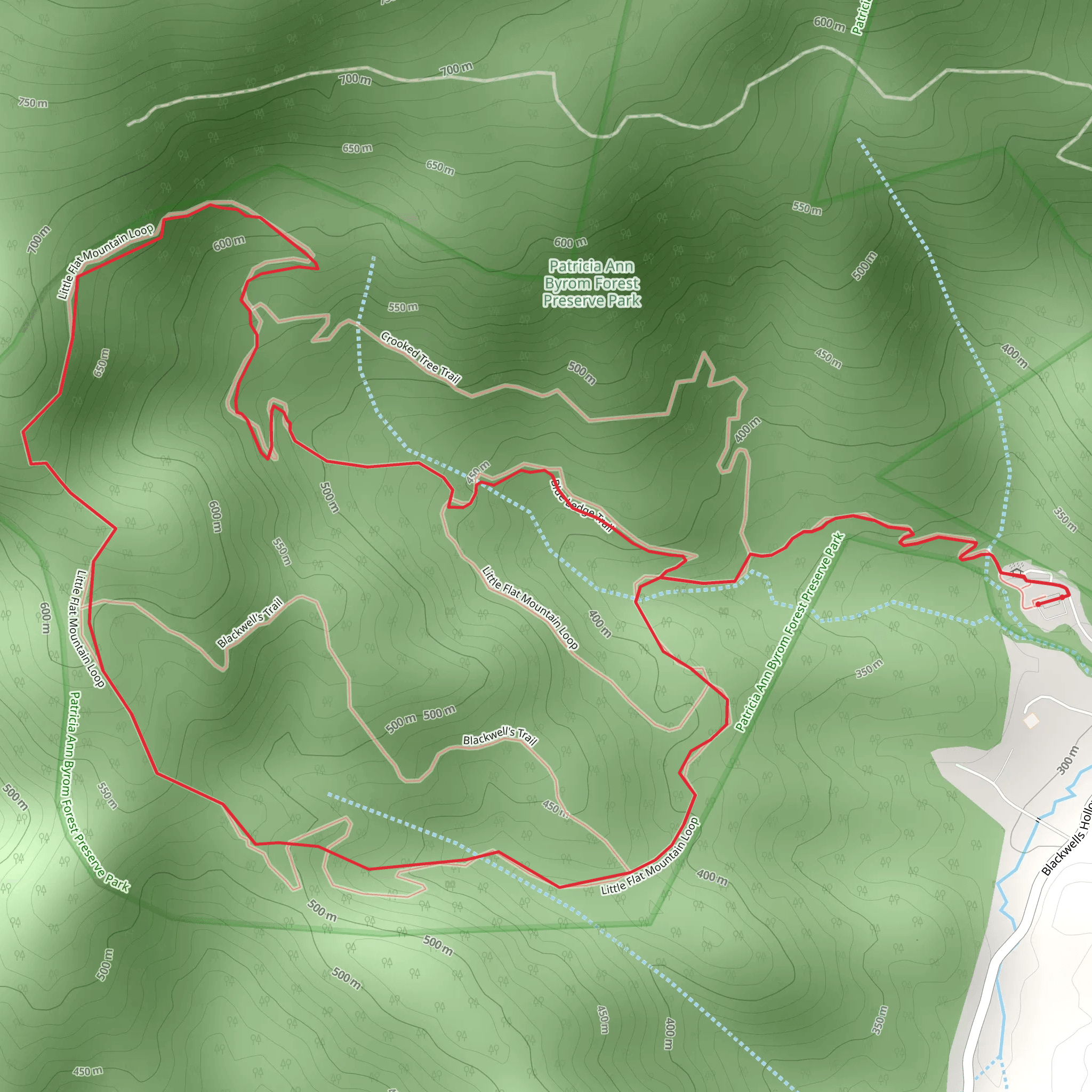 Patricia Ann Byrom Forest Preserve Park Loop mobile static map