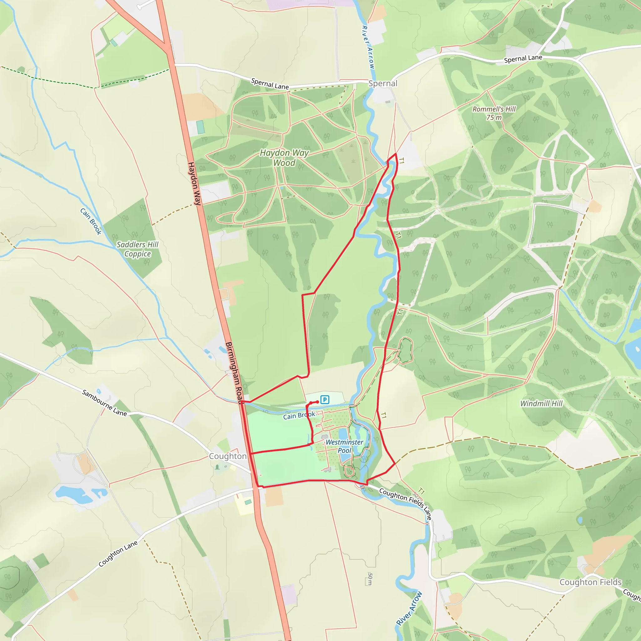 Coughton Court Loop mobile static map
