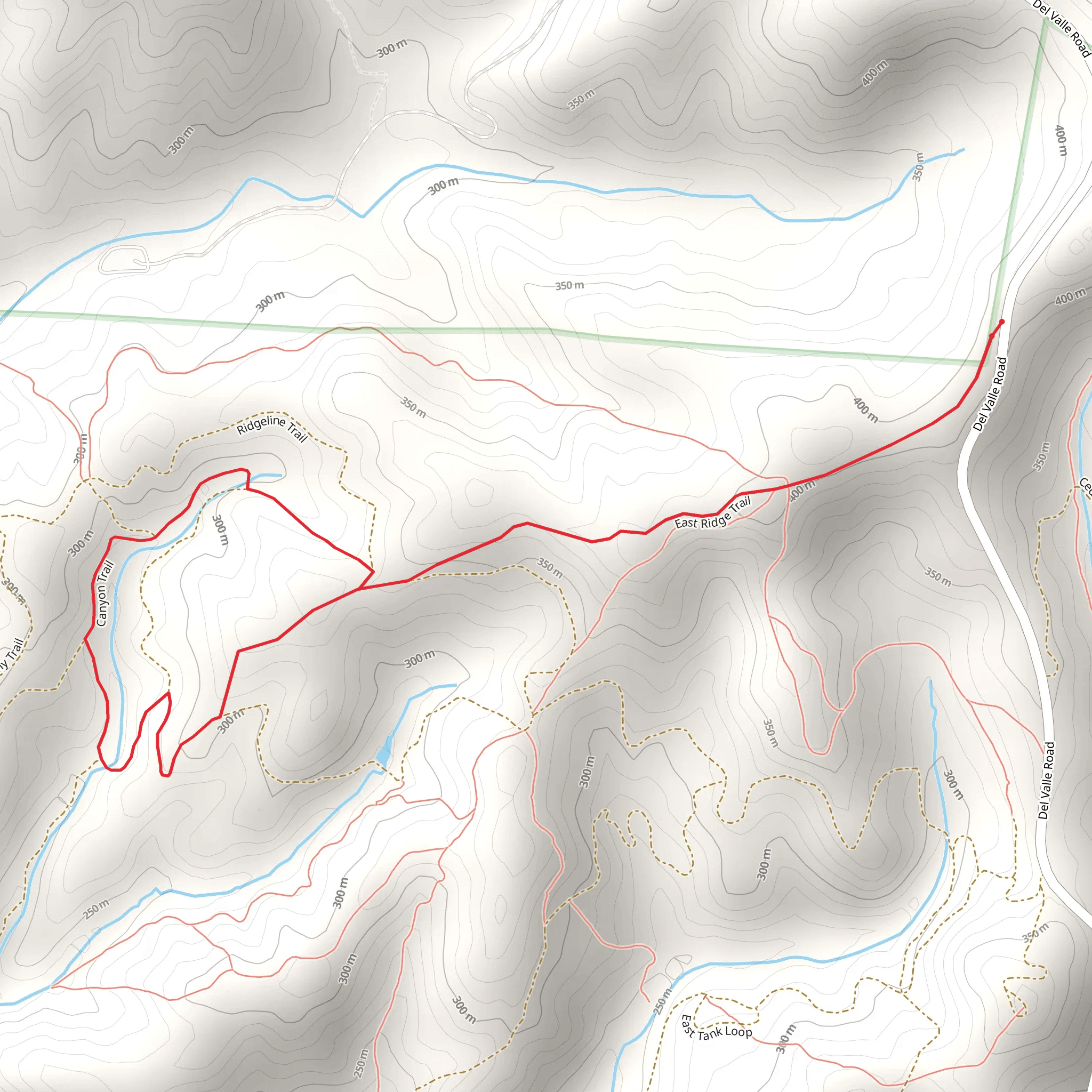 Lake Del Valle Overlook Loop from Del Valle Road mobile static map
