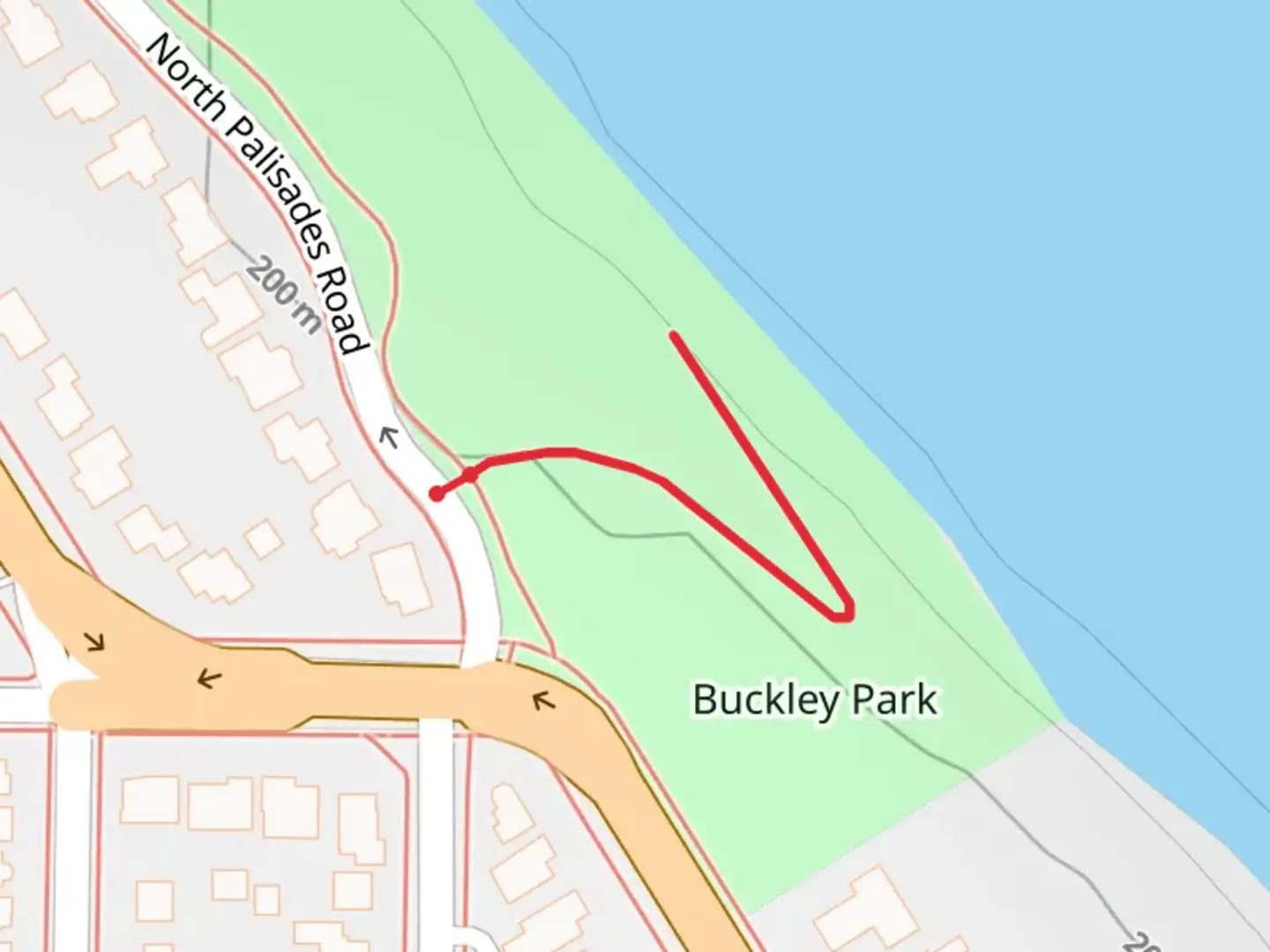An image depicting the trail Buckley Park Walk and its surrounding area.