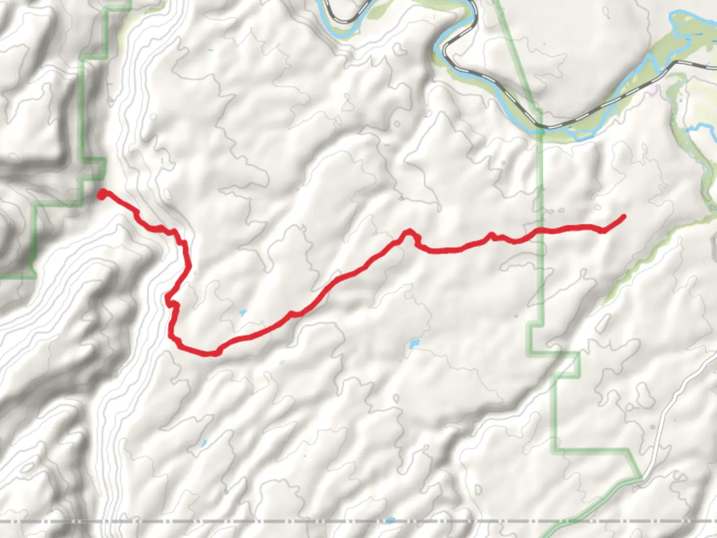 An image depicting the trail Cactus Park and its surrounding area.