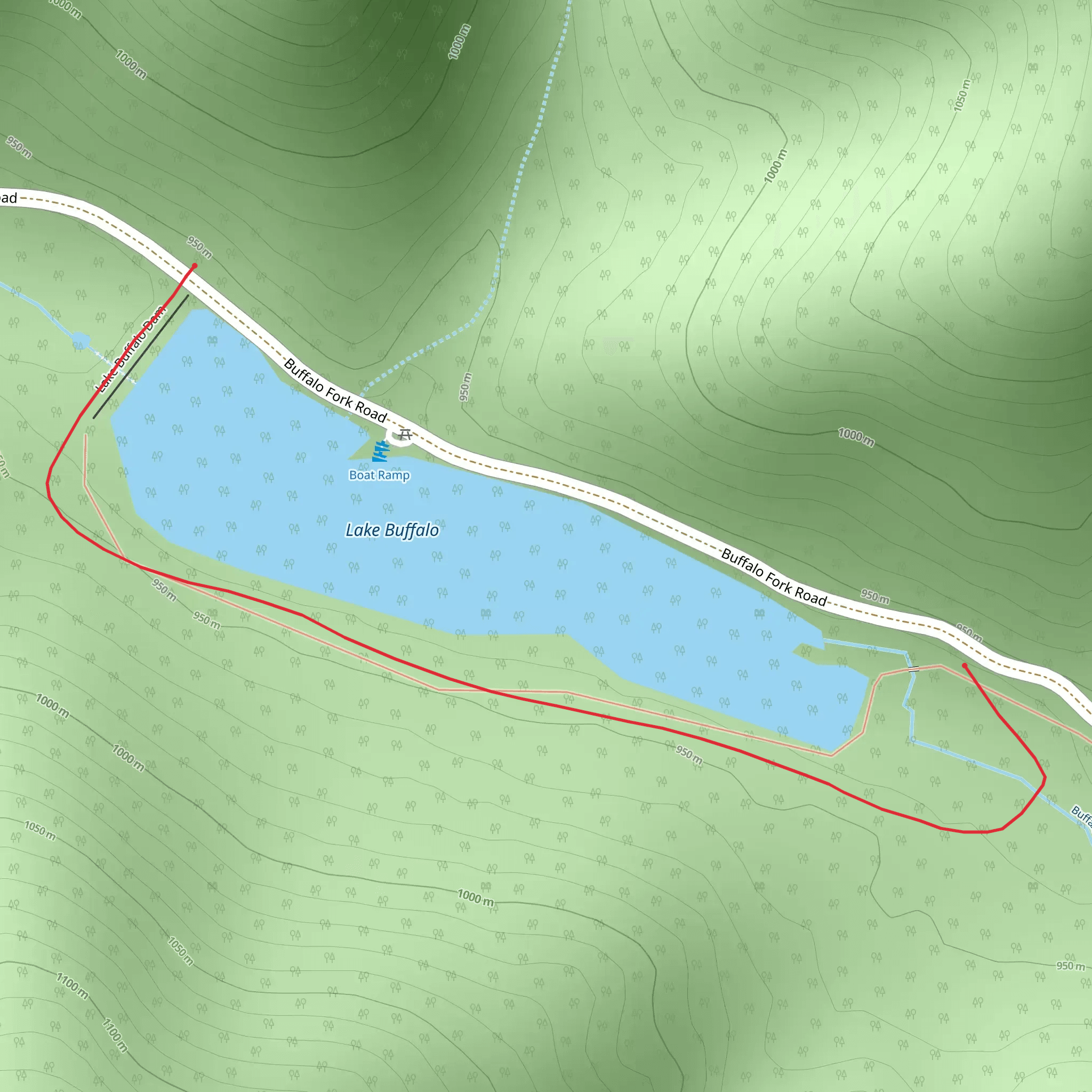Lake Buffalo Trail mobile static map