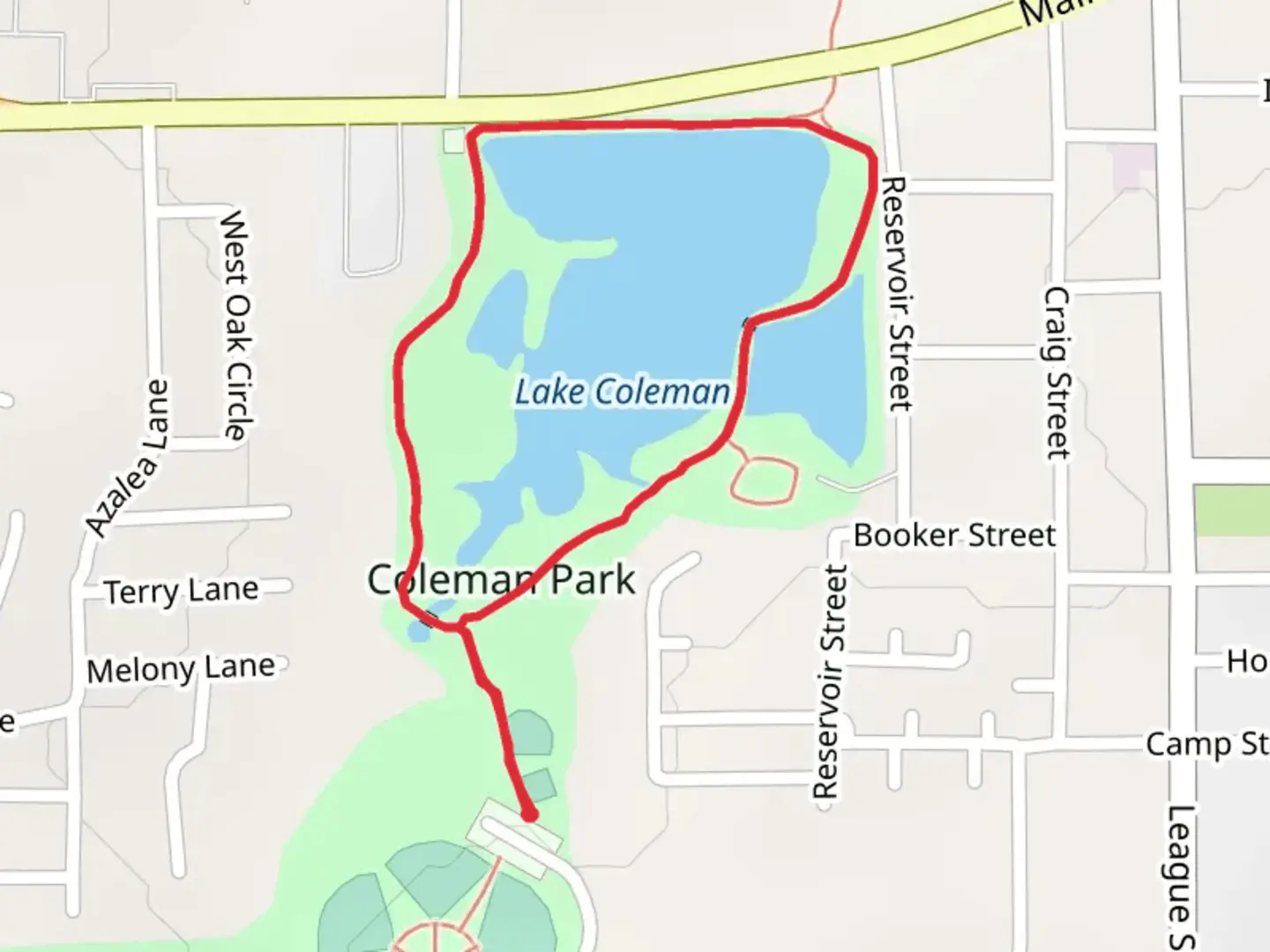 An image depicting the trail Lake Coleman Loop and its surrounding area.