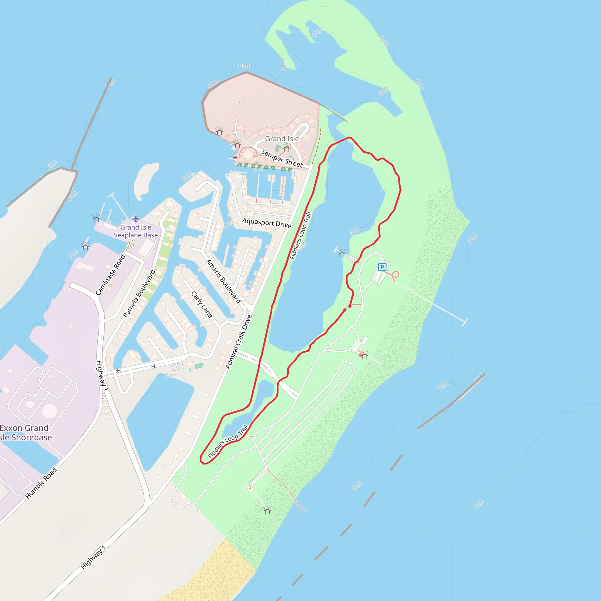 Grand Isle State Park Loop mobile static map