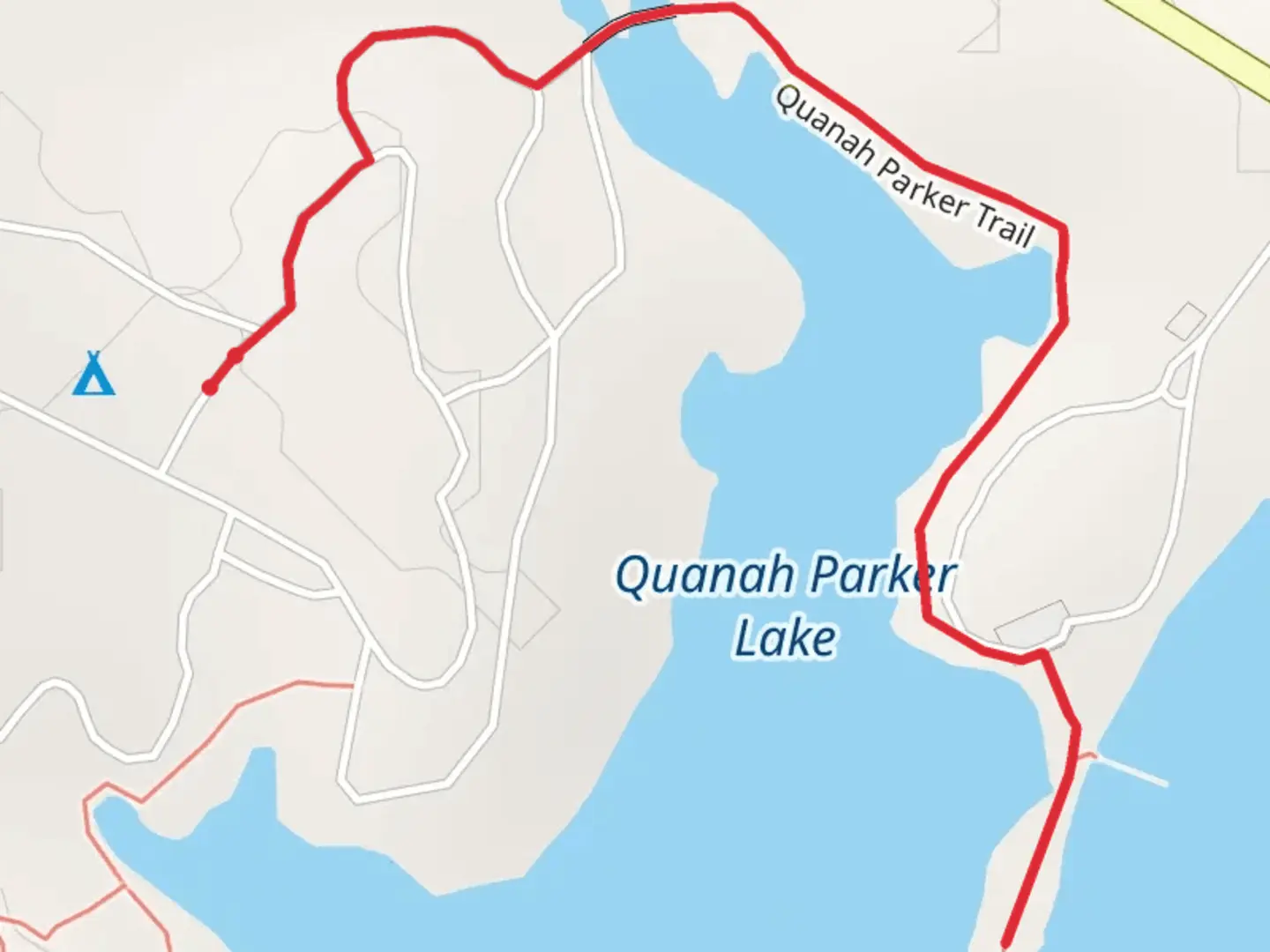 An image depicting the trail Quanah Parker Trail and its surrounding area.