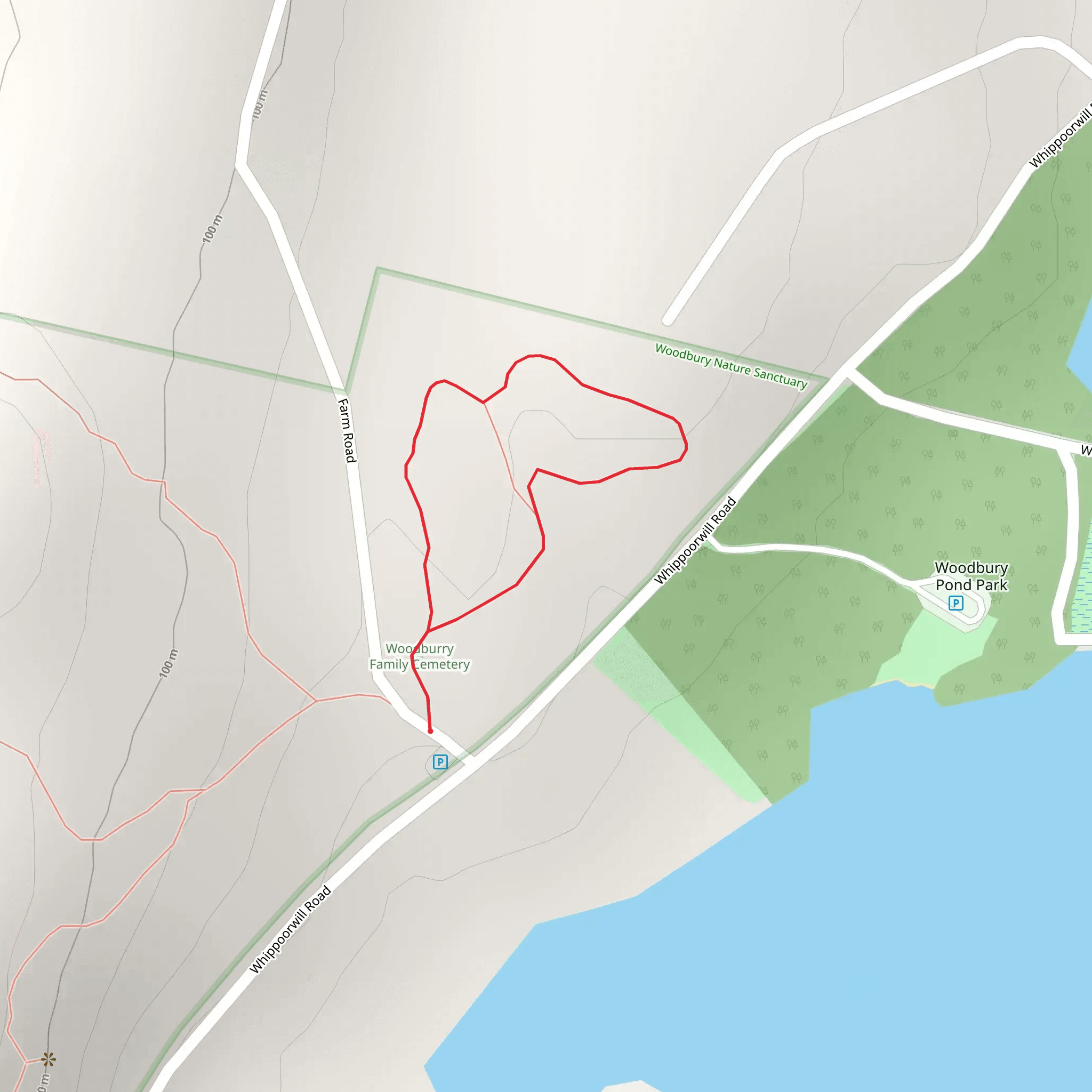 Woodburry Family Cemetery Loop mobile static map