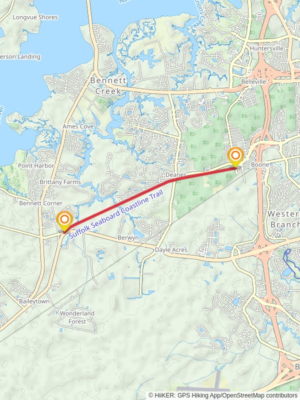 Suffolk Seaboard Coastline Trail mobile static map