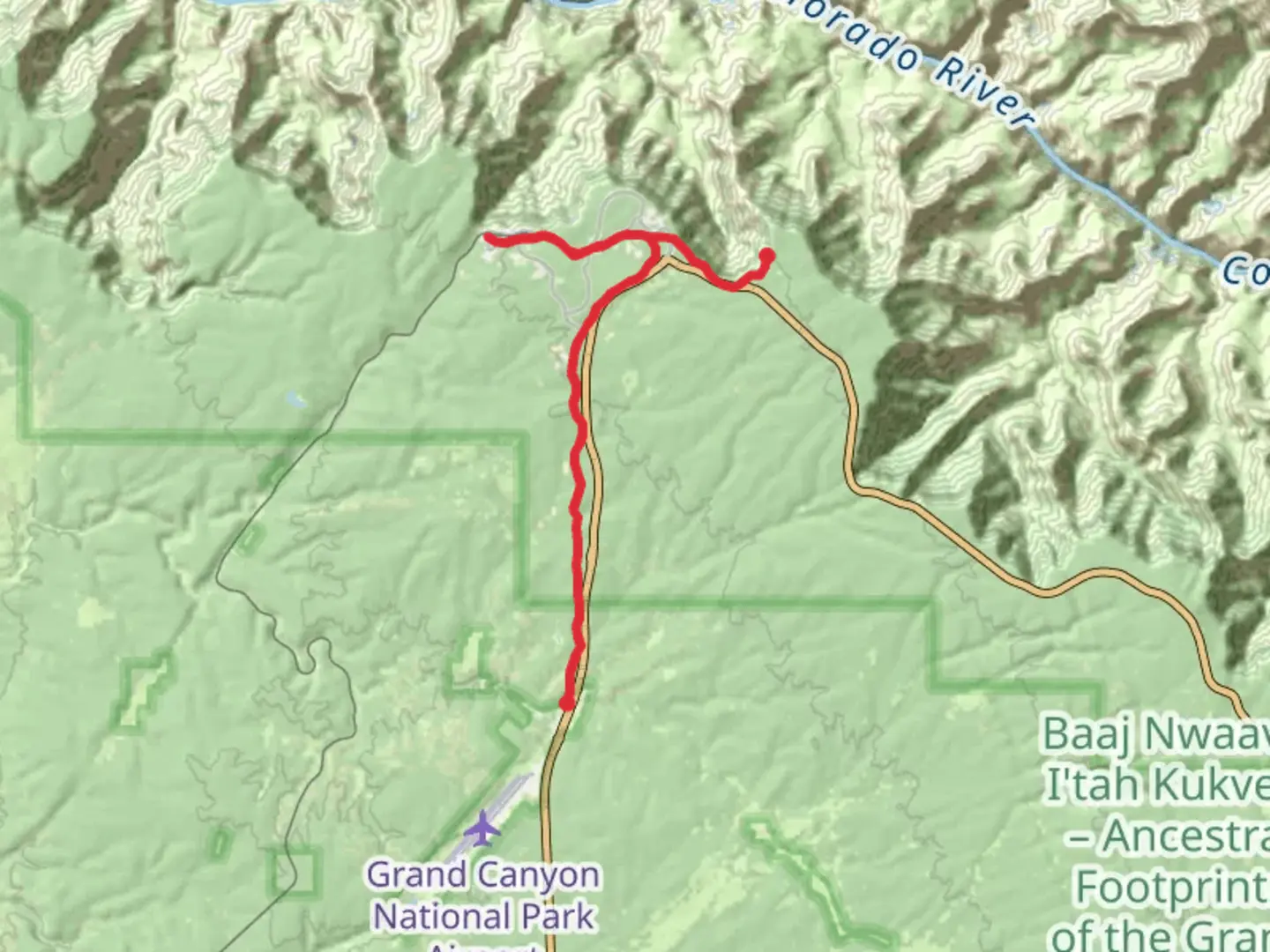 An image depicting the trail Arizona Trail and Village Greenway and its surrounding area.
