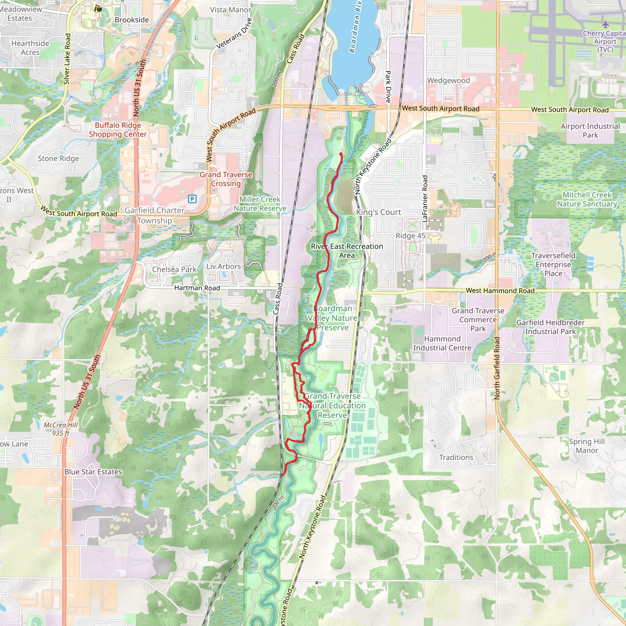Boardman-Ottaway River, Fox Den and Sabin Pond Loop Trail mobile static map