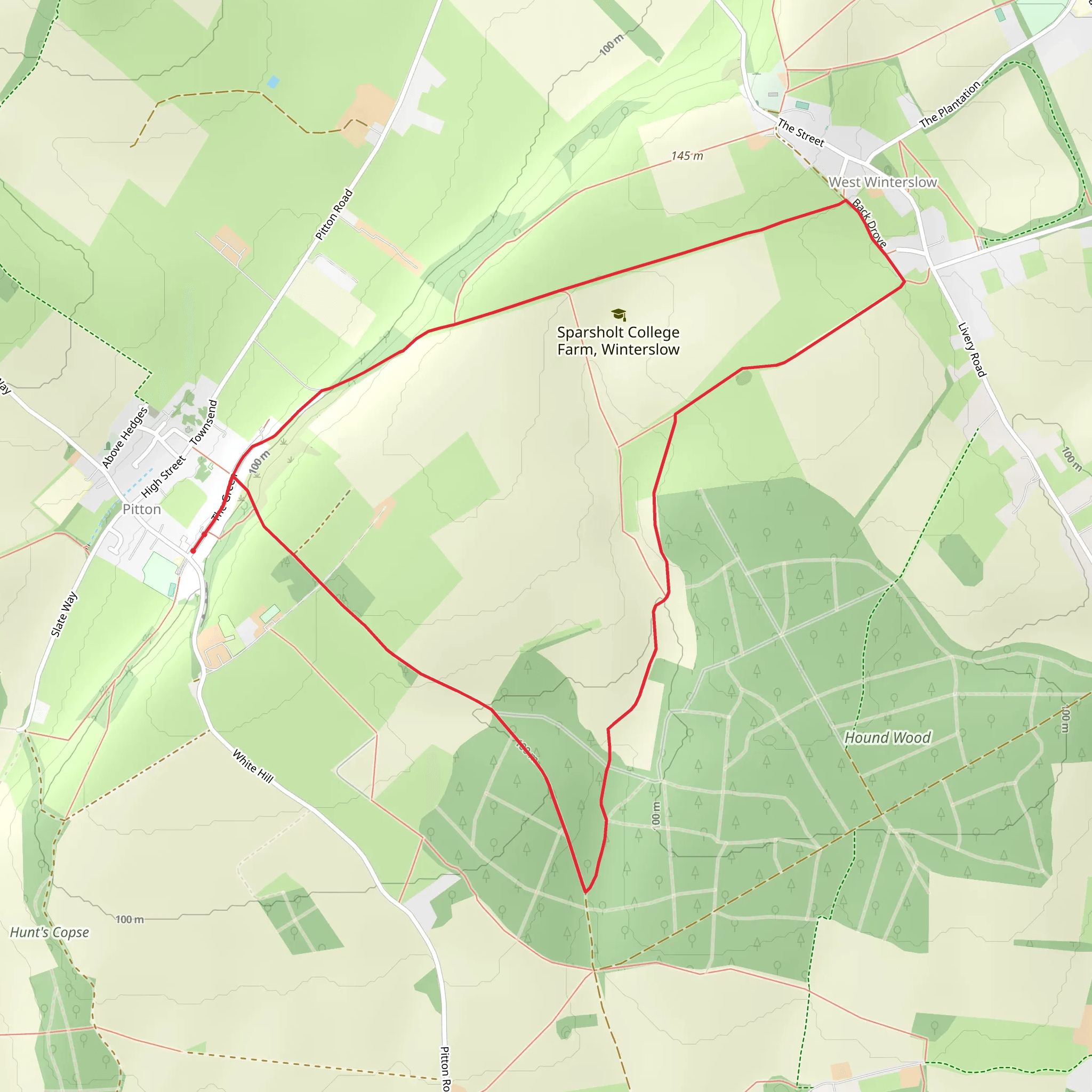 Pitton Circular Walk mobile static map
