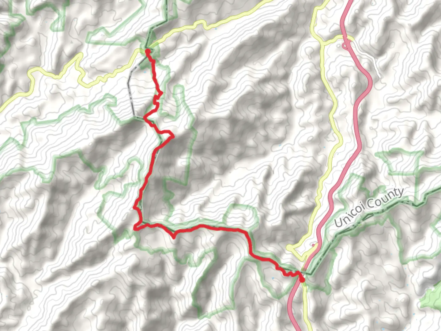 An image depicting the trail Appalachian Trail from Devil Fork Gap and its surrounding area.