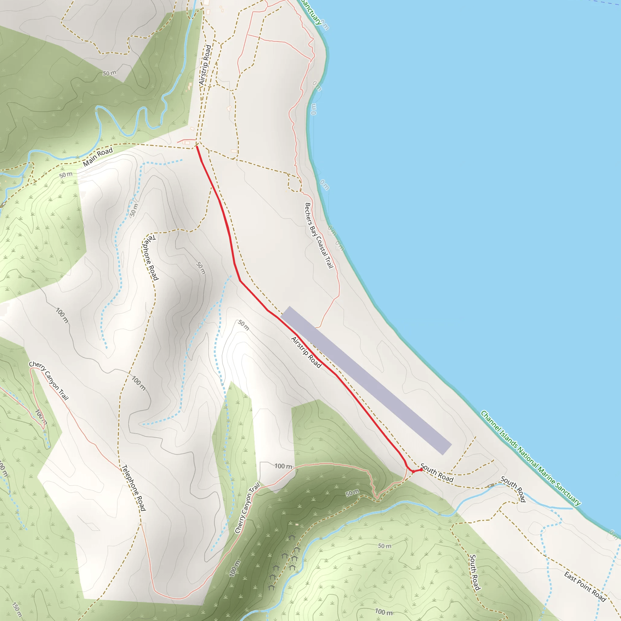 Airstrip Road Trail mobile static map