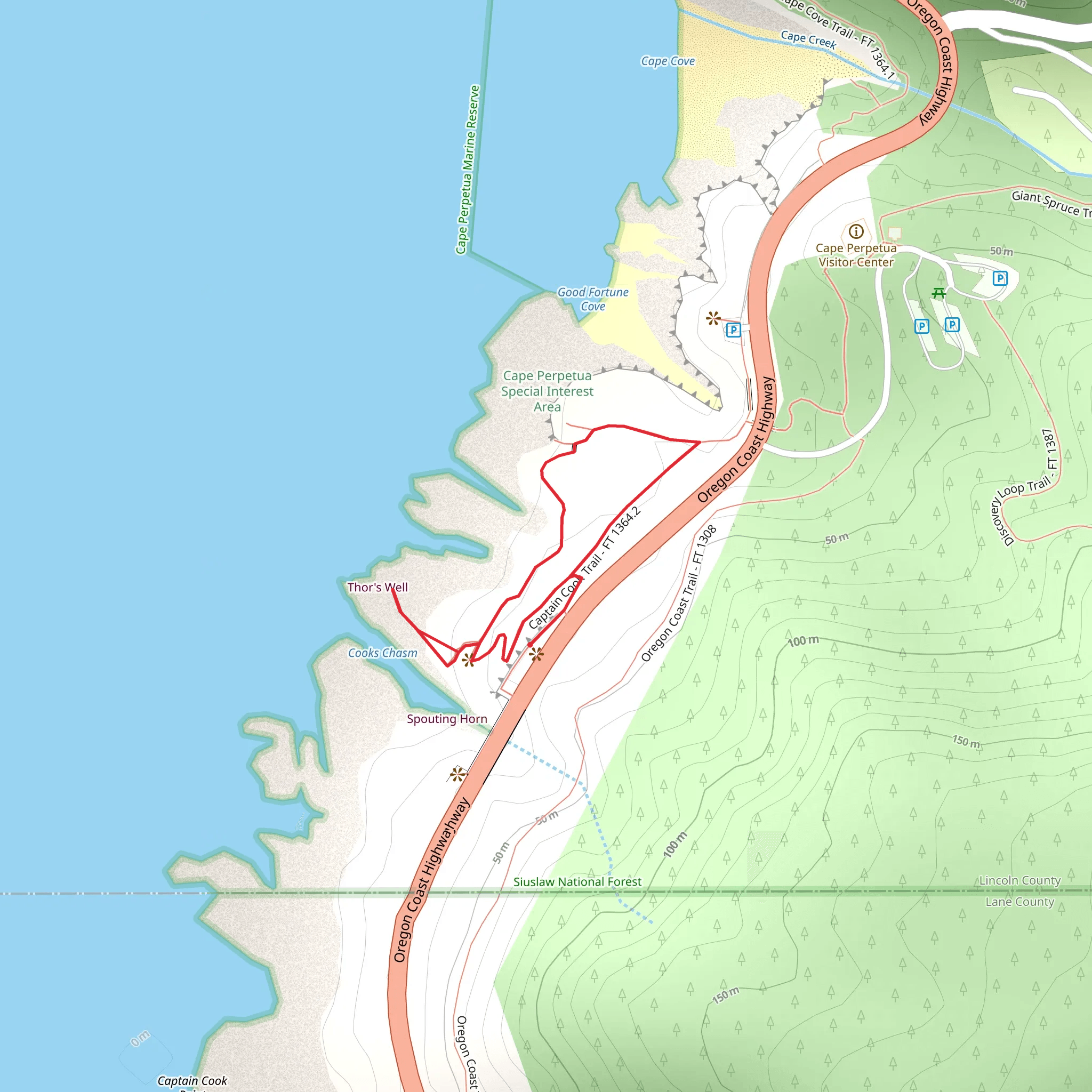 Captain Cook Point Loop mobile static map