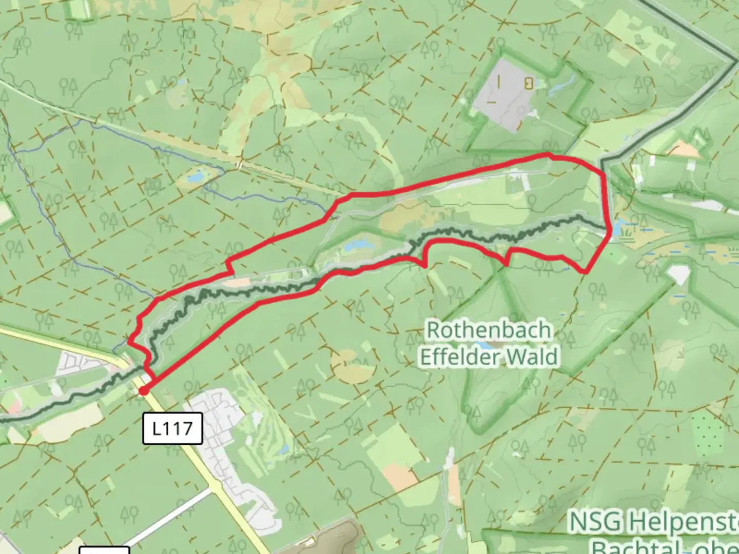 An image depicting the trail Rothenbach Loop and its surrounding area.