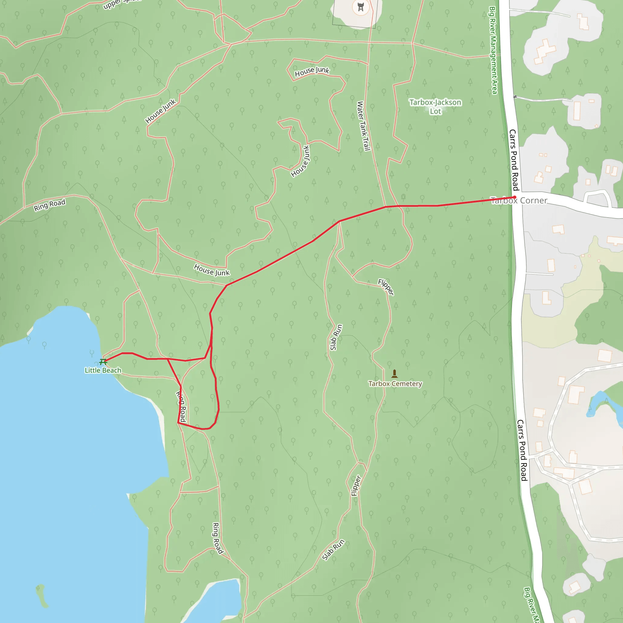 Carrs Pond Road mobile static map