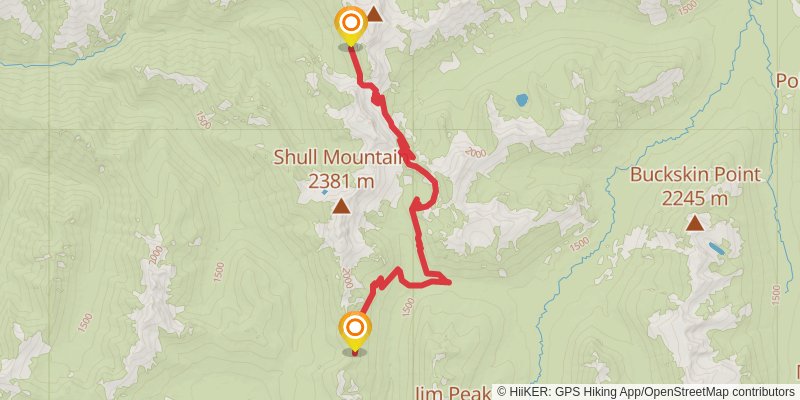 Pacific Northwest Trail stage 55 Map