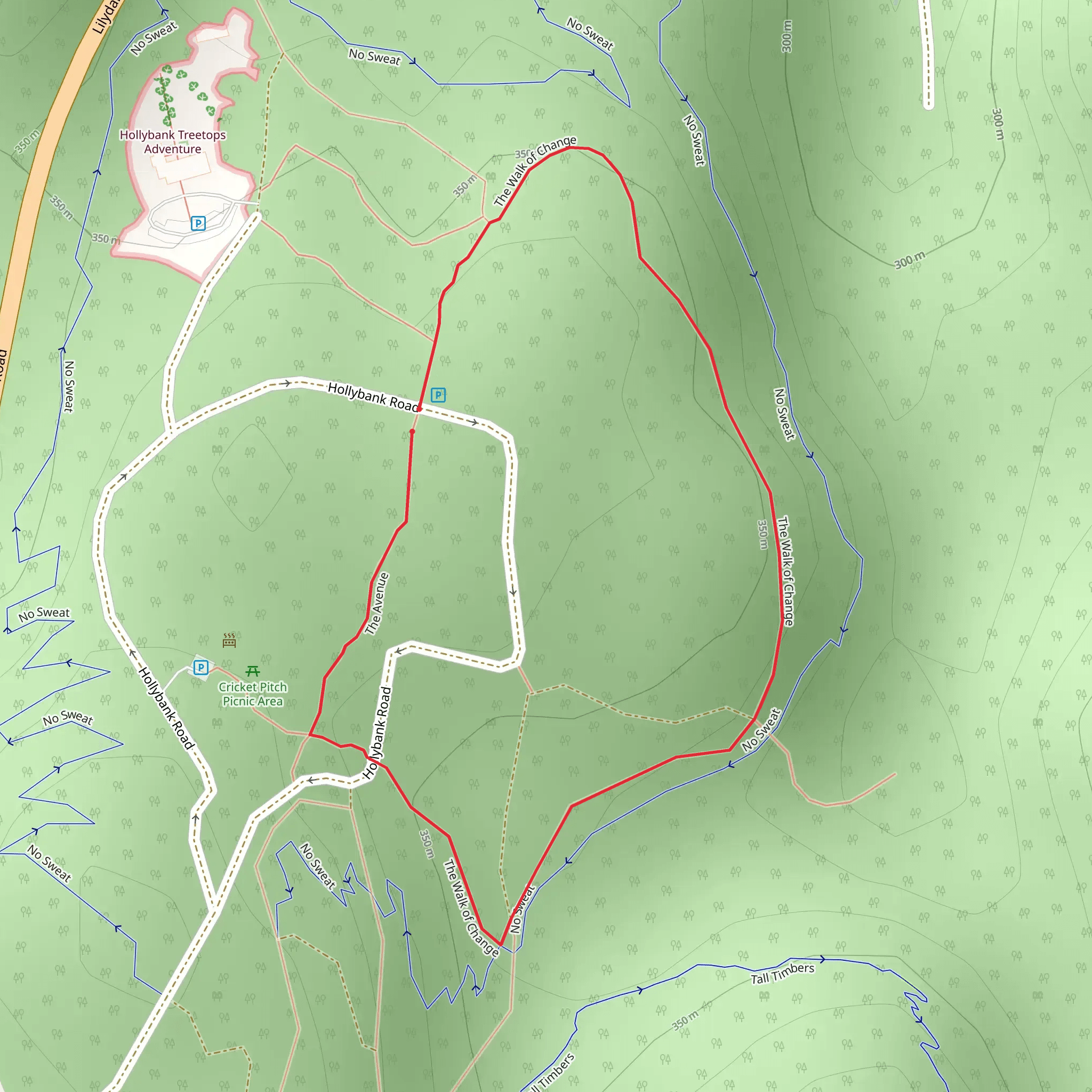 Hollybank Walk mobile static map
