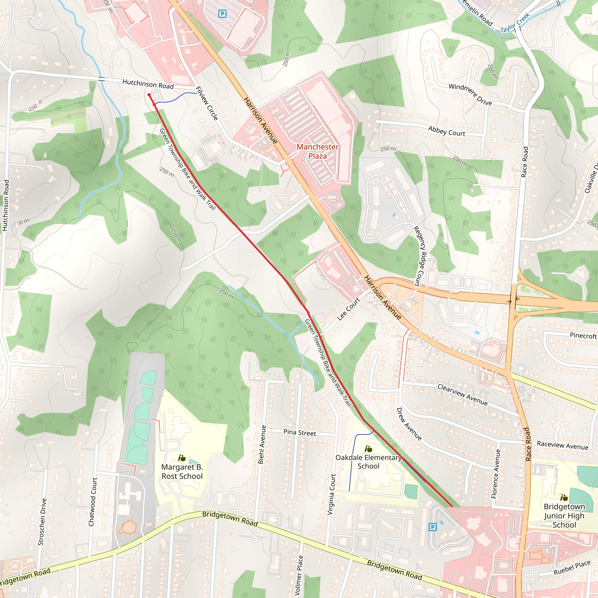 Green Township Walk Trail mobile static map