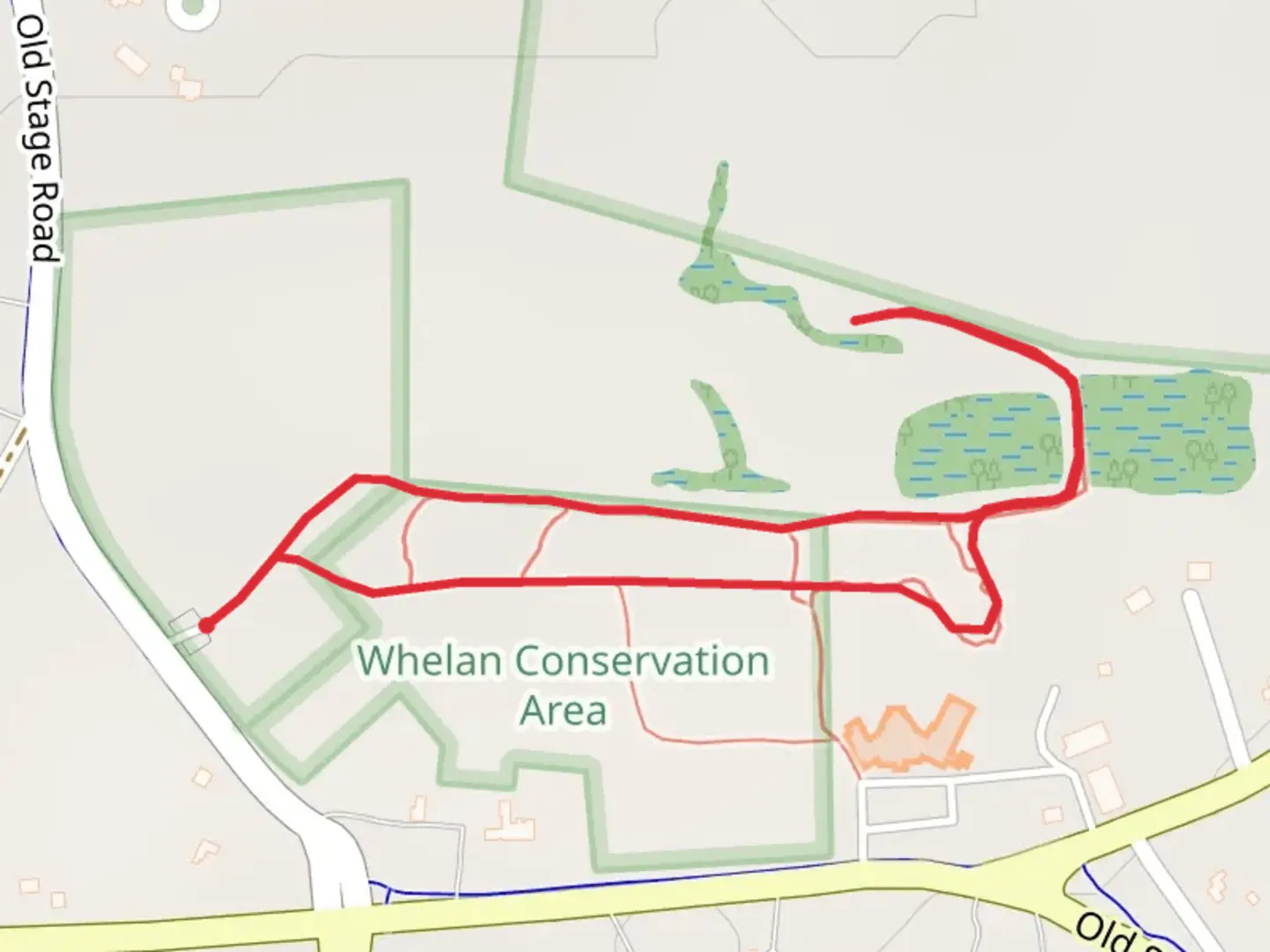 An image depicting the trail Old Stage Road East Loop and its surrounding area.