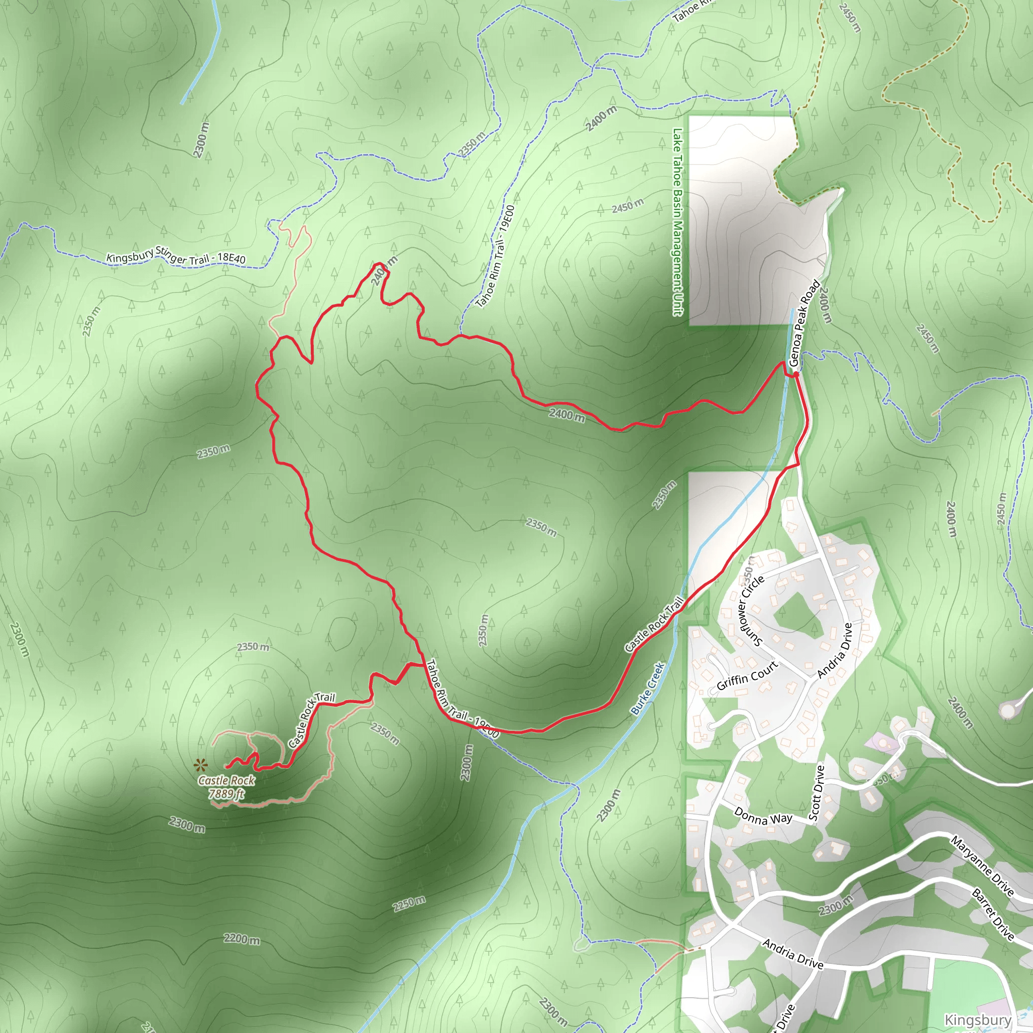 Castle Rock Trail Loop mobile static map