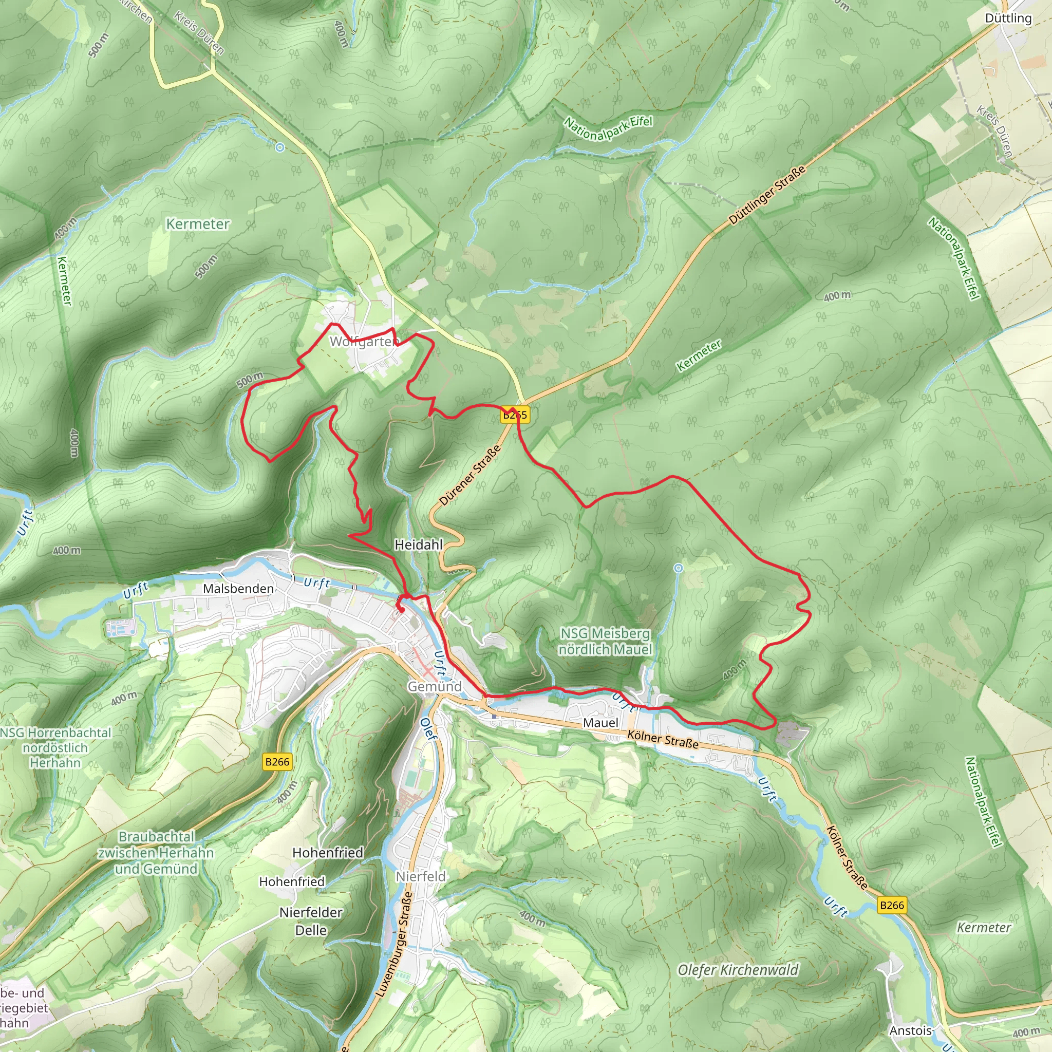 Kroenungsweg Loop mobile static map