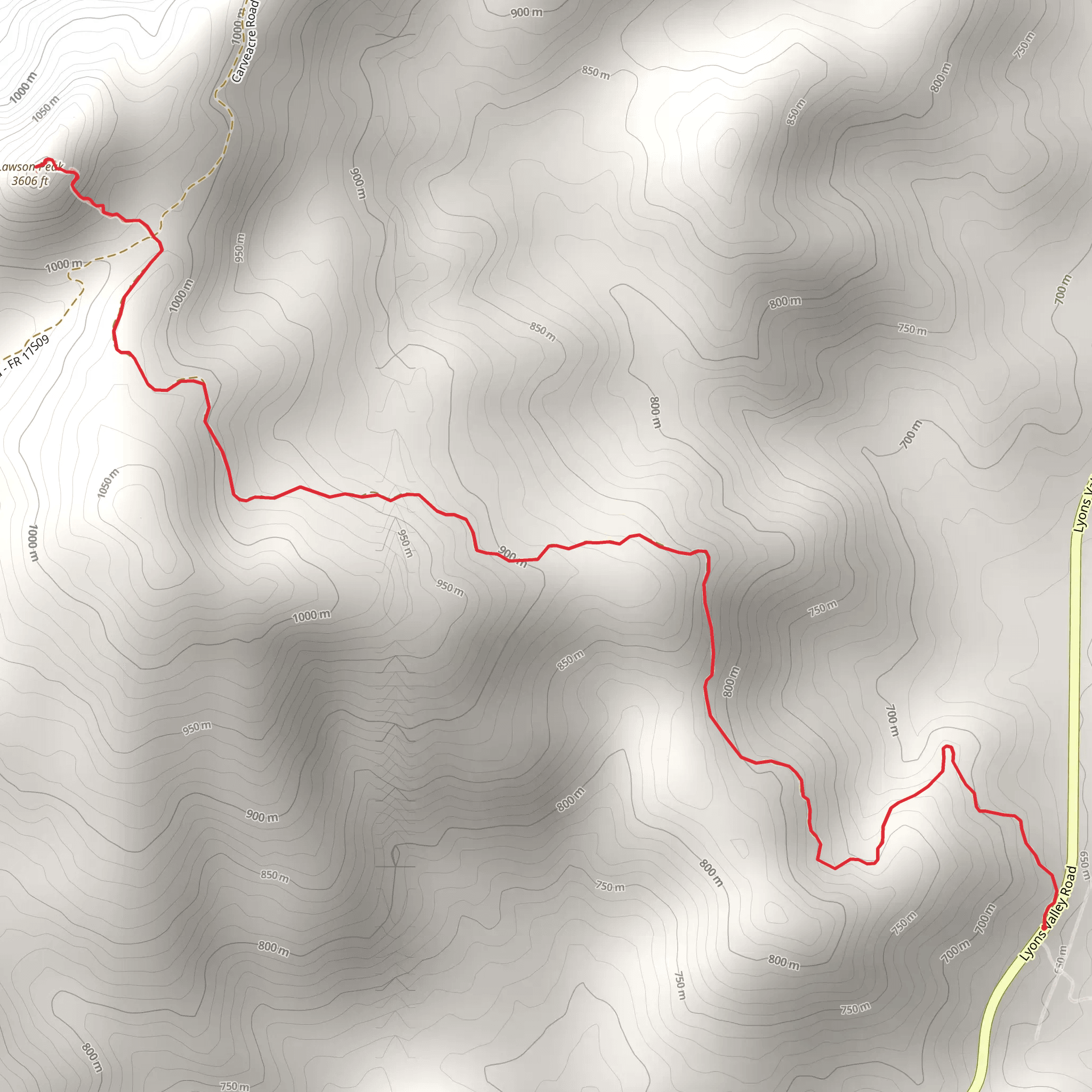 Lawson Peak mobile static map