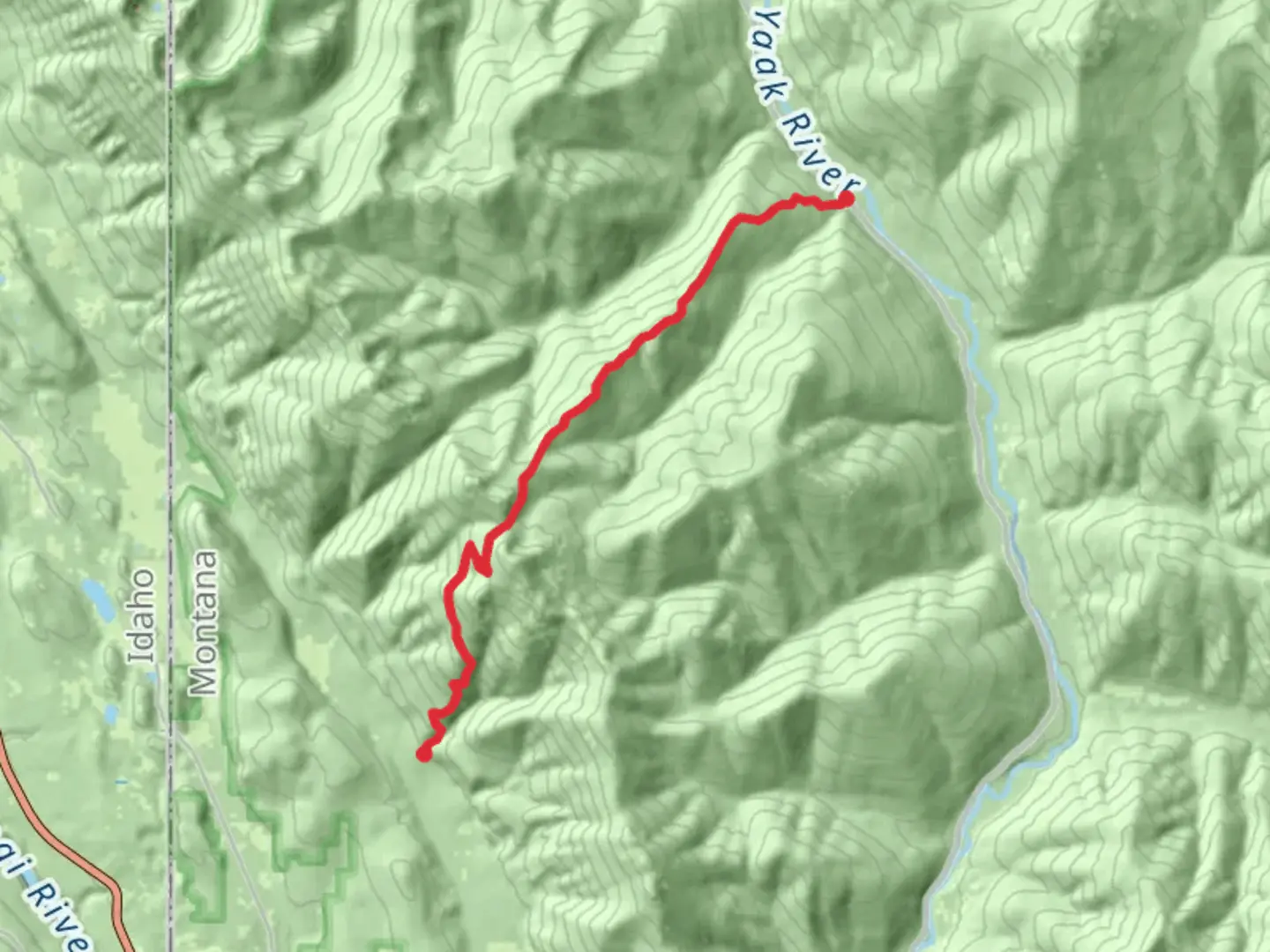 An image depicting the trail Newton Mountain - Cyclone Creek via Newton Gulch Trail and its surrounding area.