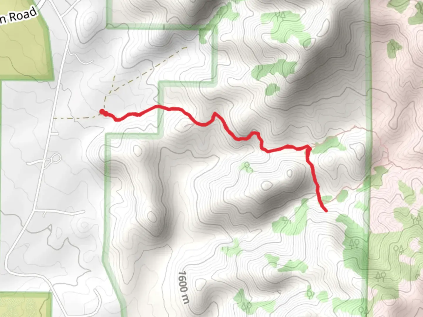 An image depicting the trail Achenback Tank and its surrounding area.