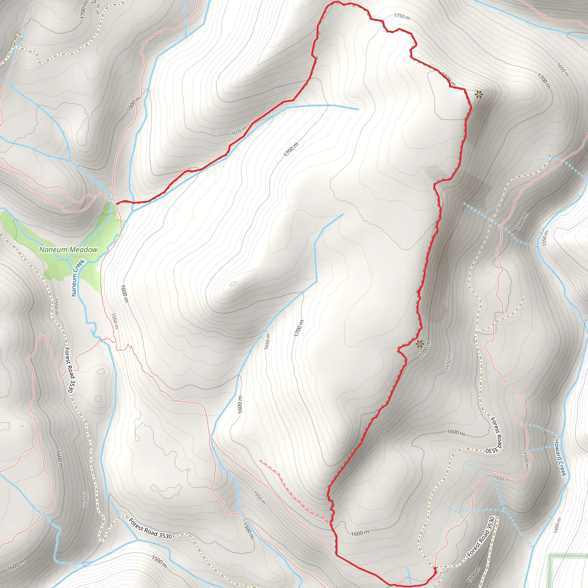 Grass Camp Trail mobile static map