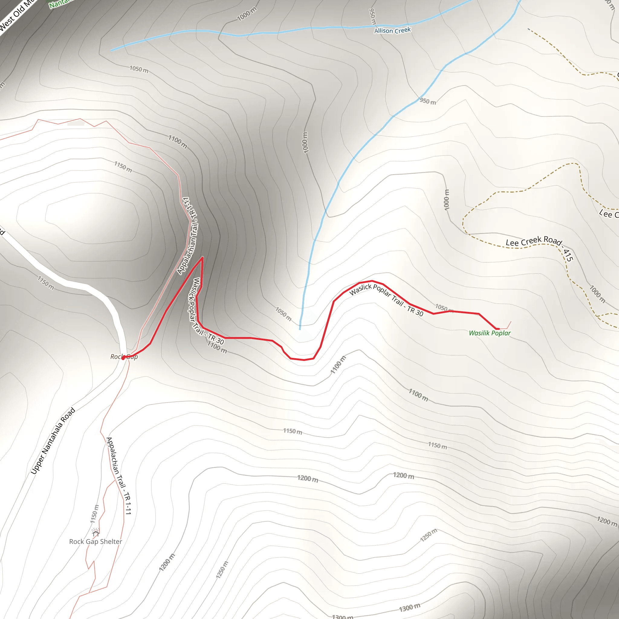 Waslick Poplar Trail mobile static map