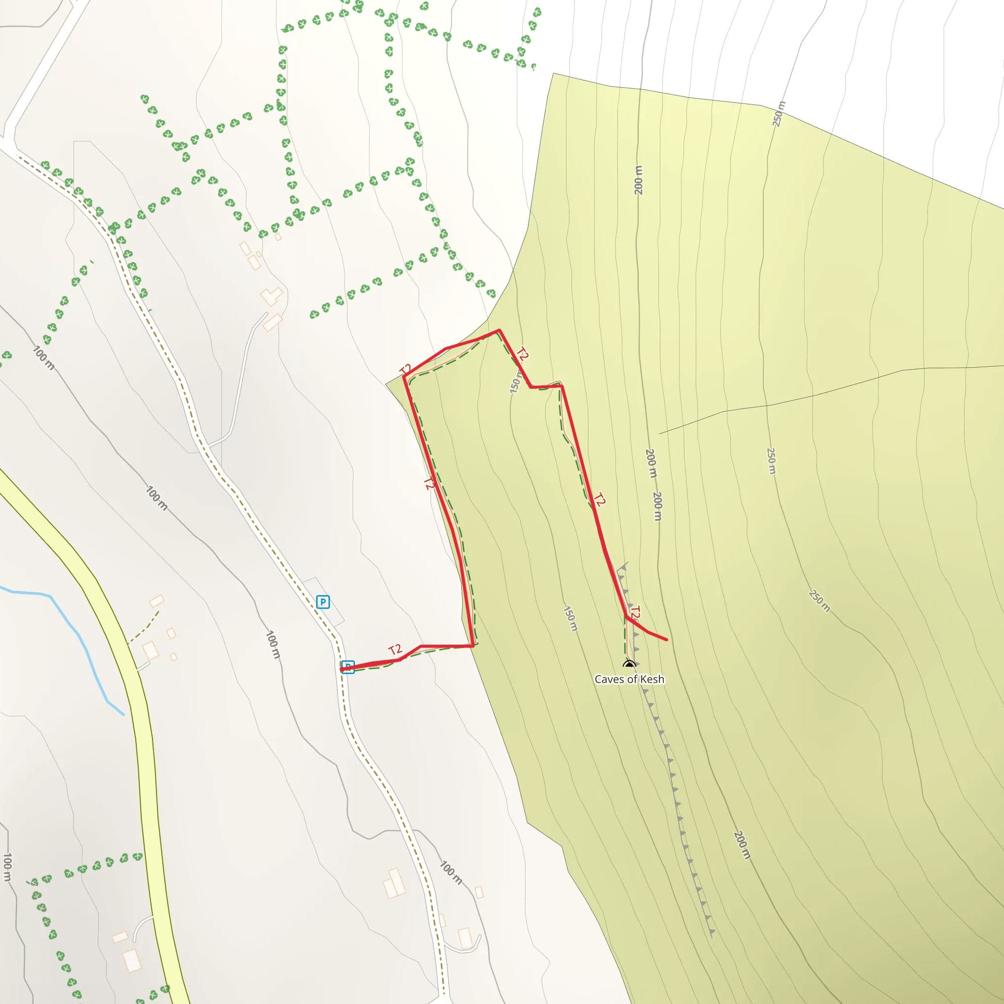 Caves of Keash mobile static map