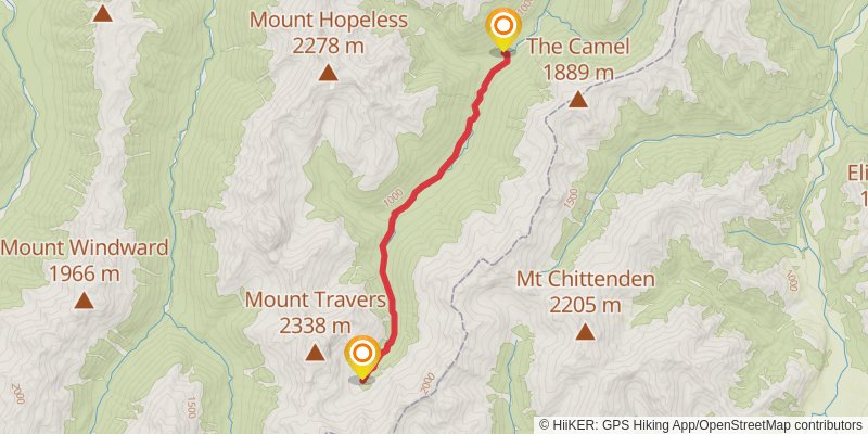 Travers-Sabine Circuit stage 2 Map