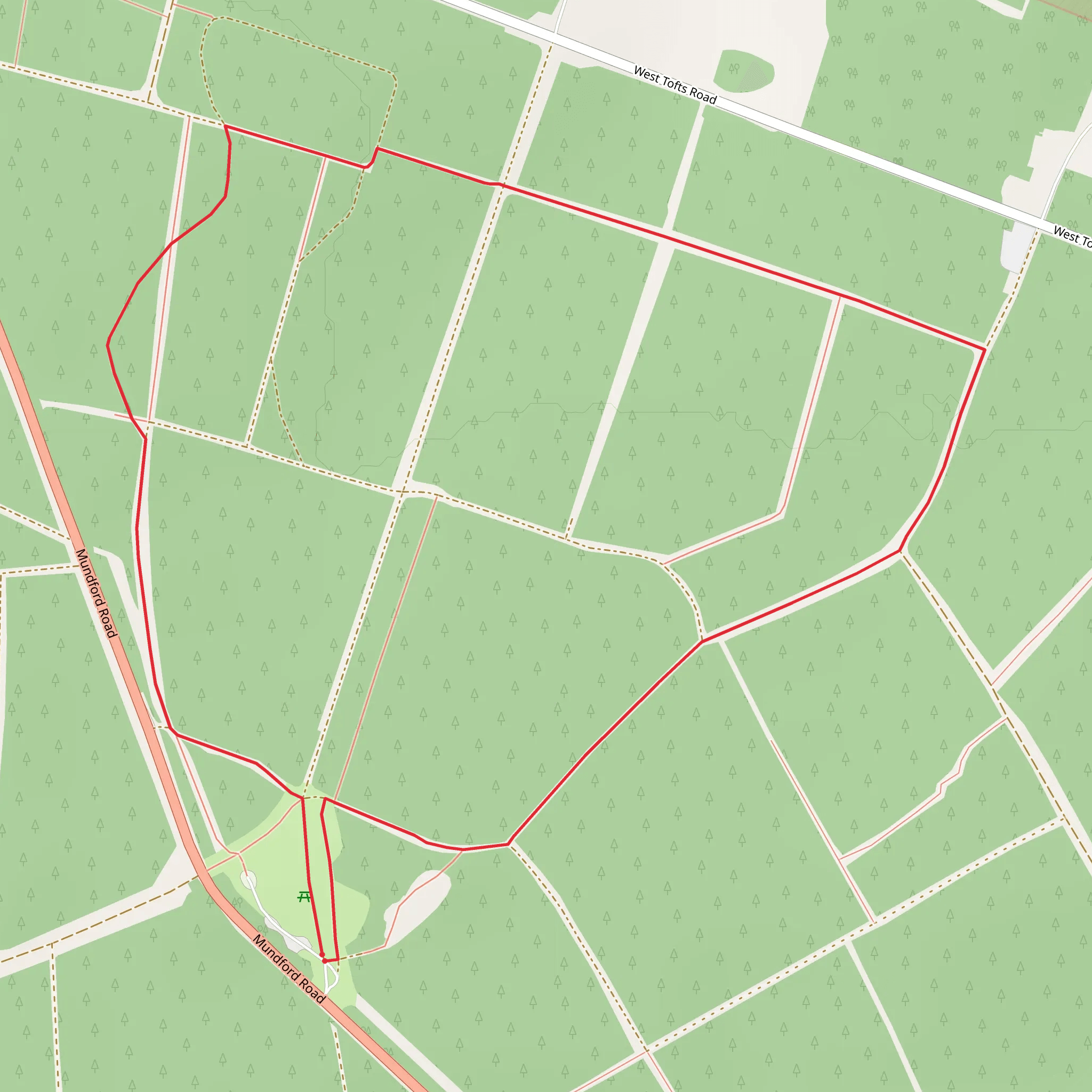 Lynford Stag Short Loop mobile static map