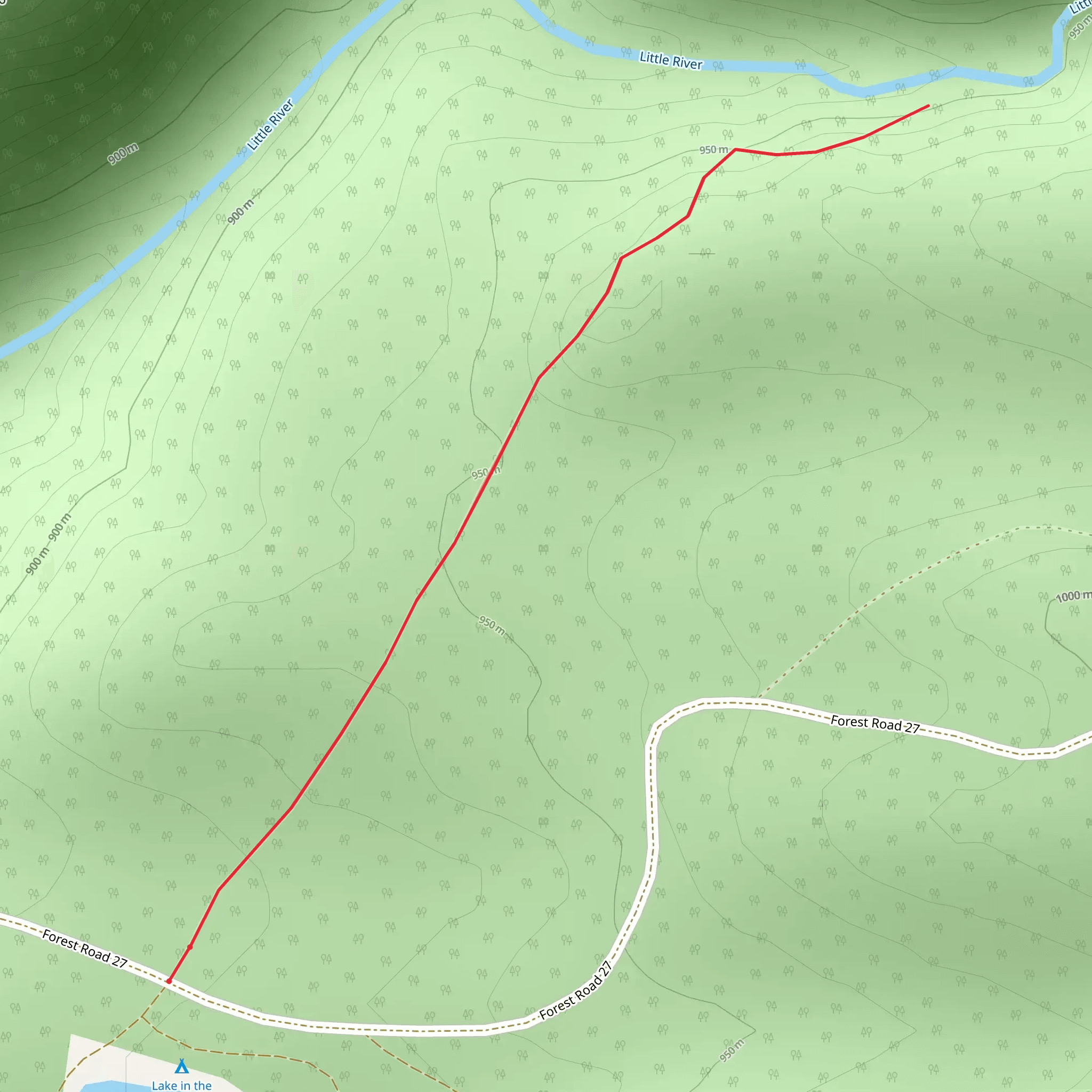 Yakso Falls Trail mobile static map