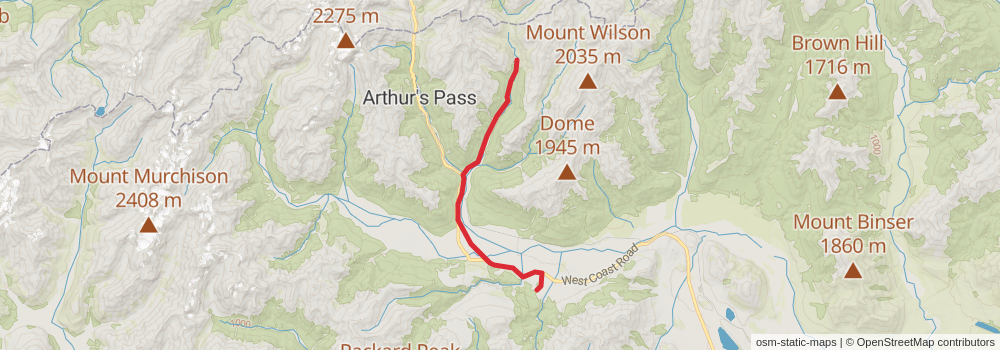 Te Araroa South Island stage 29 Map