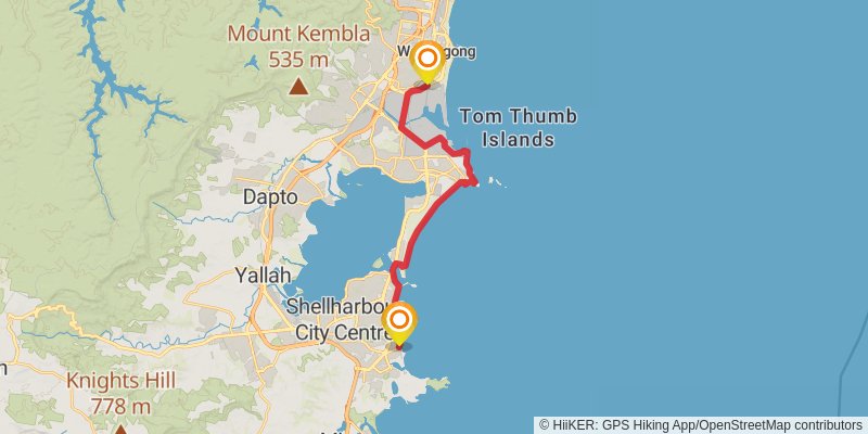 The Great South Coast Walk stage 5 Map