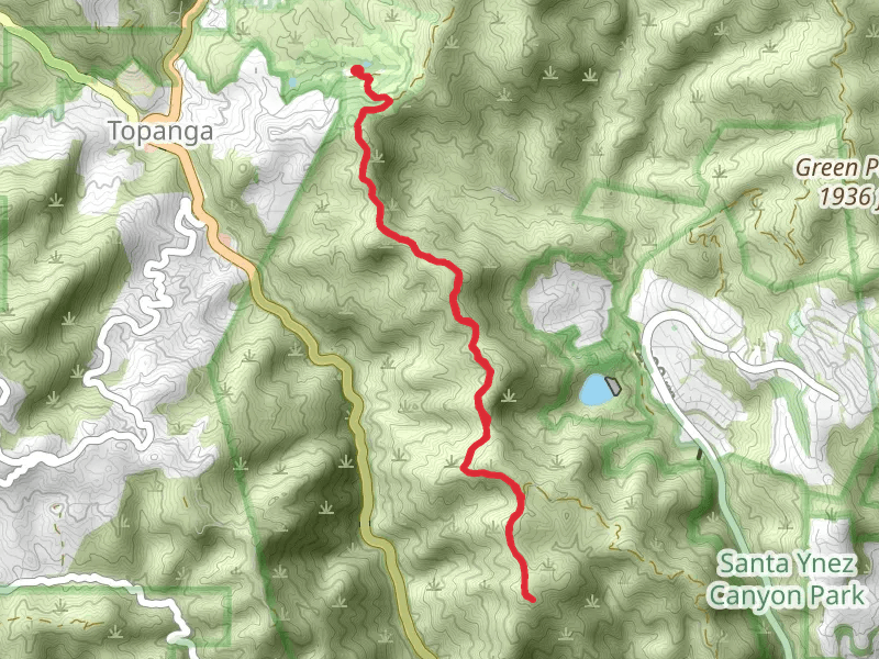 East Topanga Fire Road Walk mobile static map