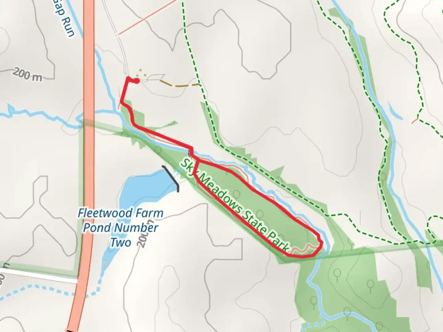 An image depicting the trail Shermans Mill Loop Trail and its surrounding area.