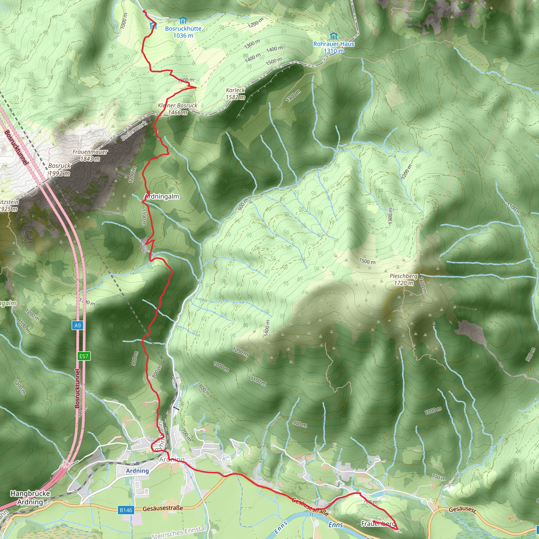 Old Pilgrimage Trail mobile static map