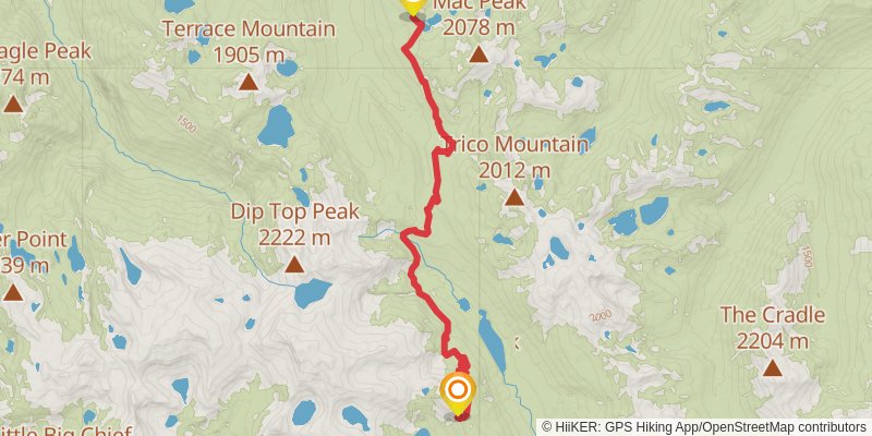 Pacific Crest Trail - Snoqualmie Pass To Stevens Pass stage 6 Map